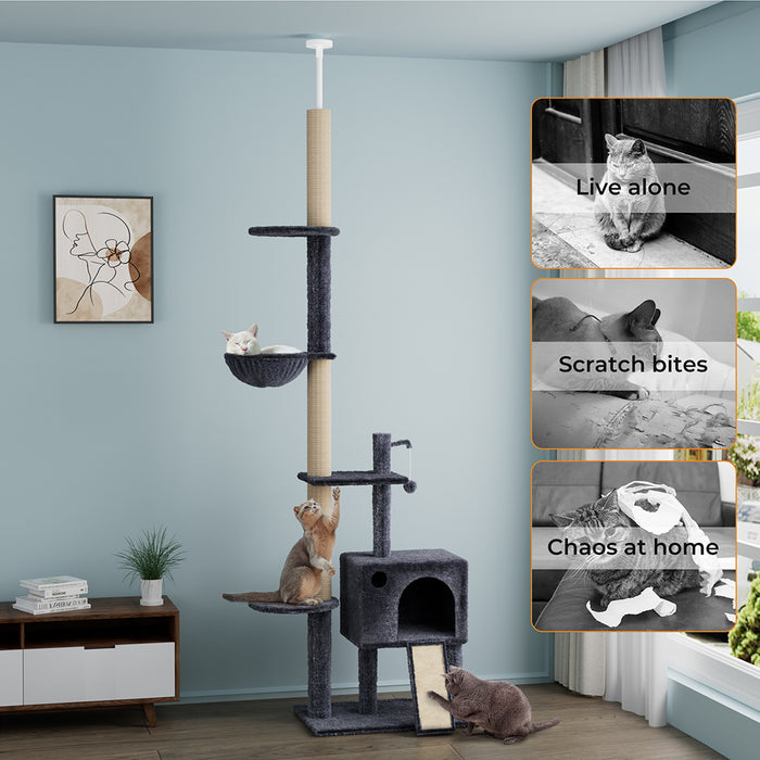 tall multi-level cat tree