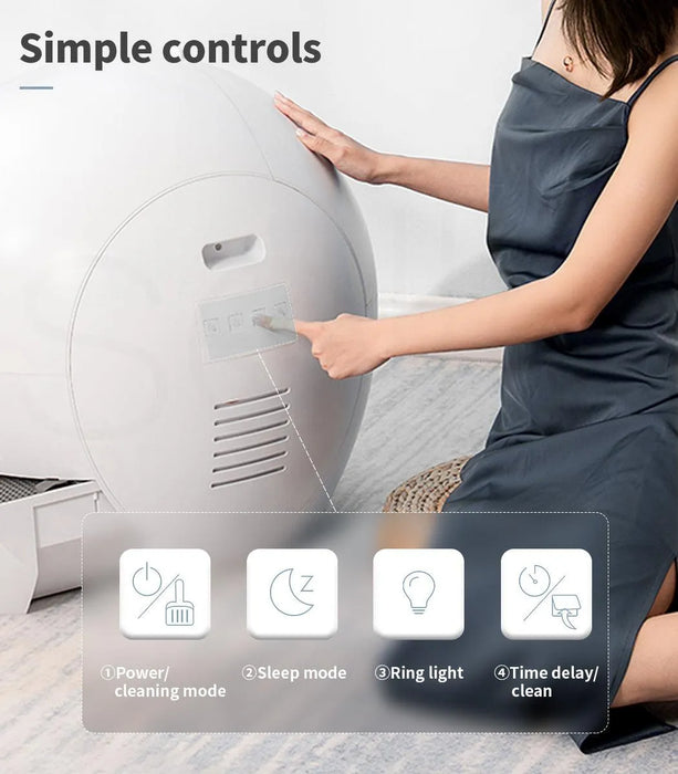 touch panel automatic cat litter box 