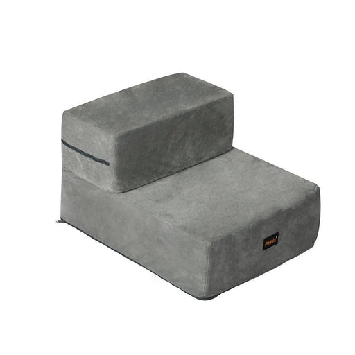 Two steps PaWz Detachable Pet Stairs Light Grey 