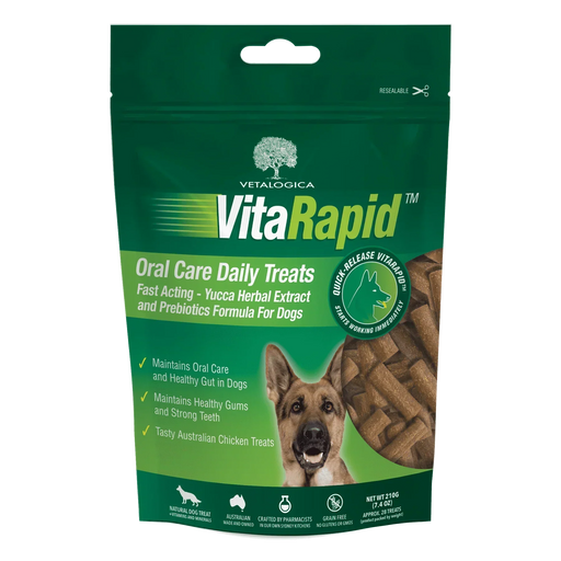 Vetalogica VitaRapid Oral Care for Dogs 210gm - petpawz.com.au