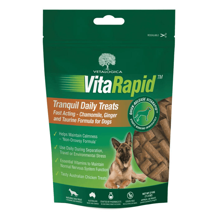 Vetalogica VitaRapid Tranquil Treats for Dogs 210gm - petpawz.com.au