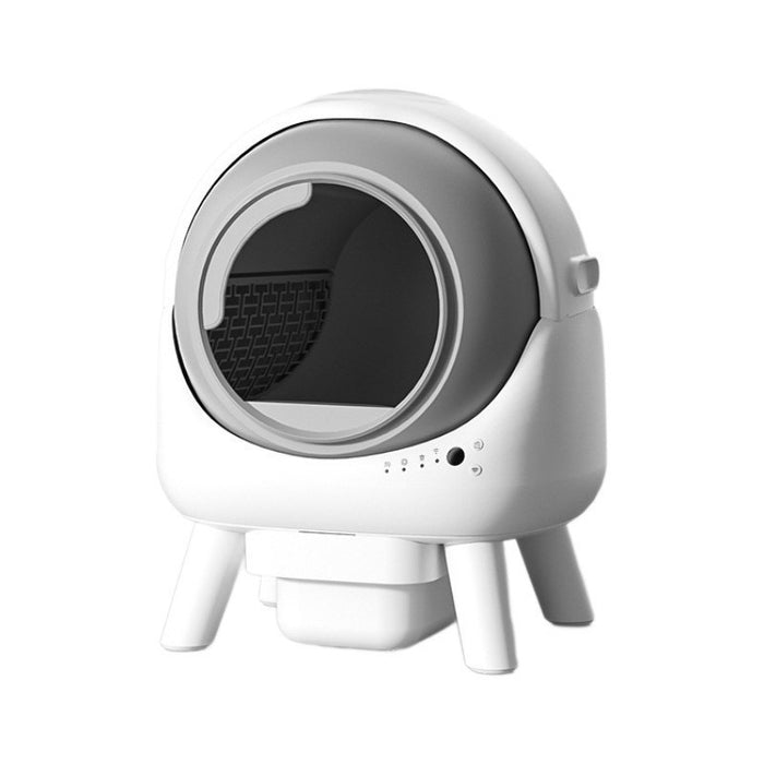 white automatic cat litter box