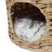 PaWz Rattan Pet Bed entrance 